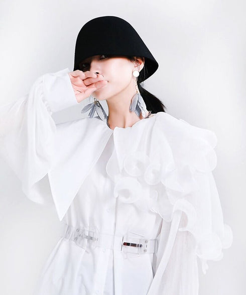 Ruffle Pleated Blouse